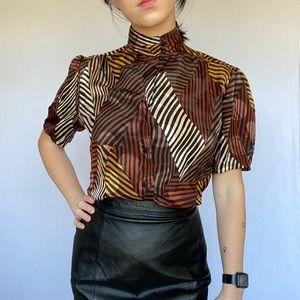 Retro 80s style blouse